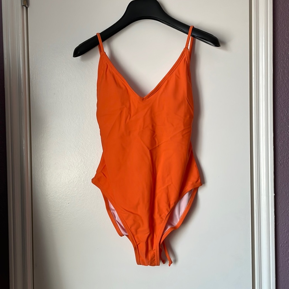 Bright Orange one-piece swimsuit